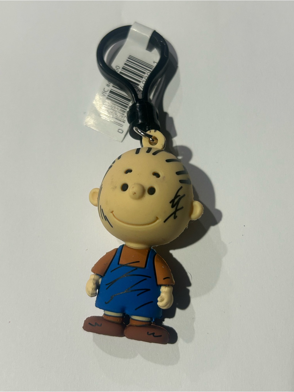 Peanuts Charlie Brown Rubber Keychain - Beige, Blue, Brown, Black